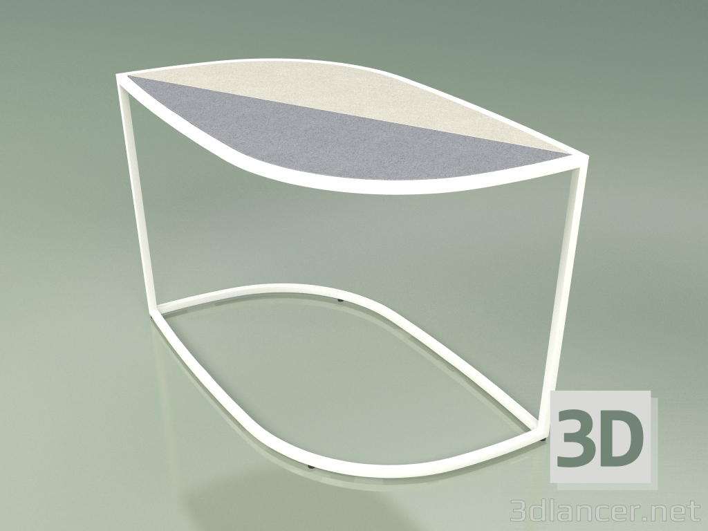 3d model Side table 001 (Gres Fog-Ivory, Metal Milk) - preview