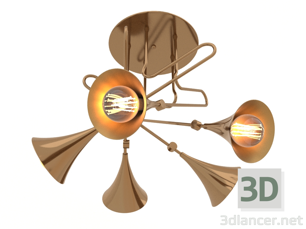 modello 3D Lampadario da soffitto (5897) - anteprima