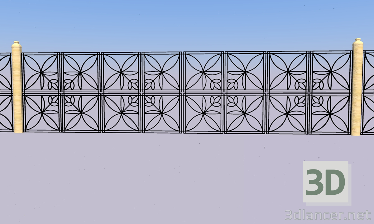 modello 3D Recinzione - anteprima