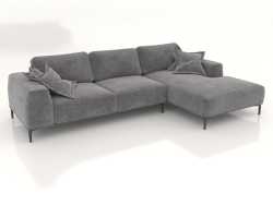 CLOUD-Sofa mit Ottomane (Polsteroption 3)