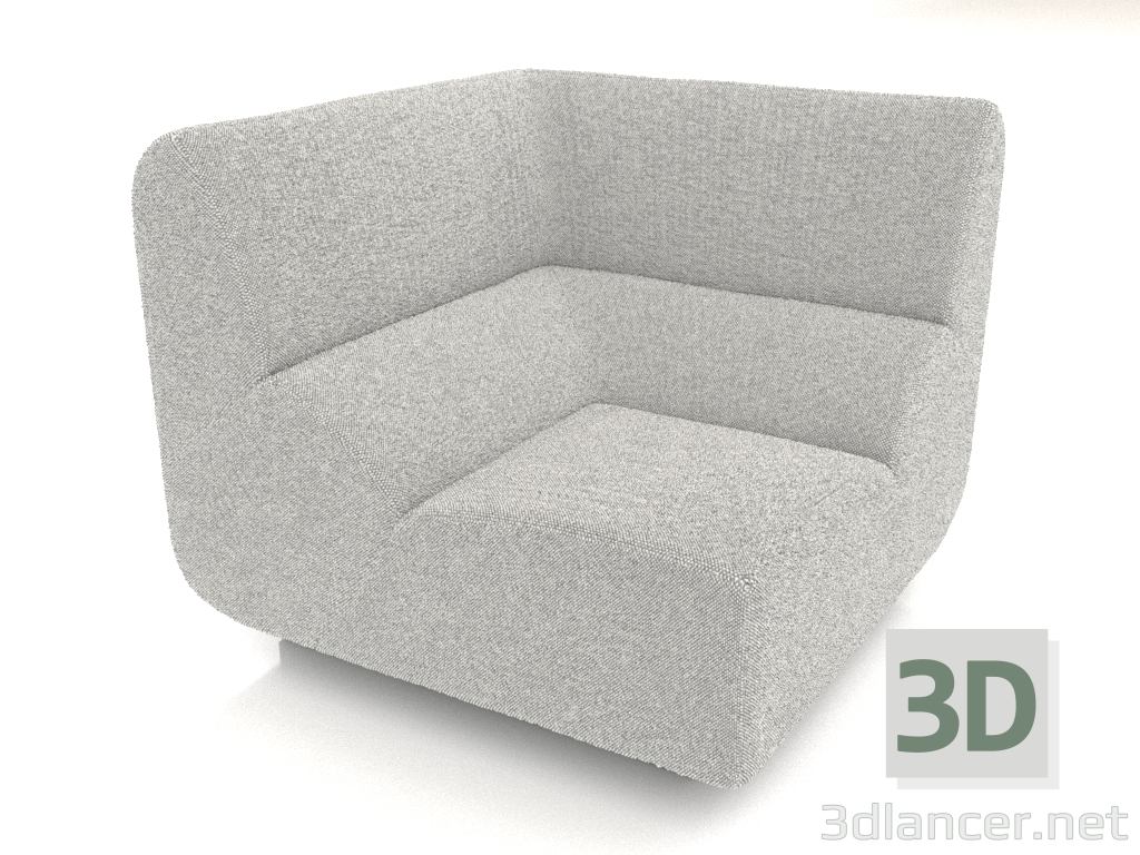 modello 3D Modulo divano (angolo interno, 8 cm) - anteprima