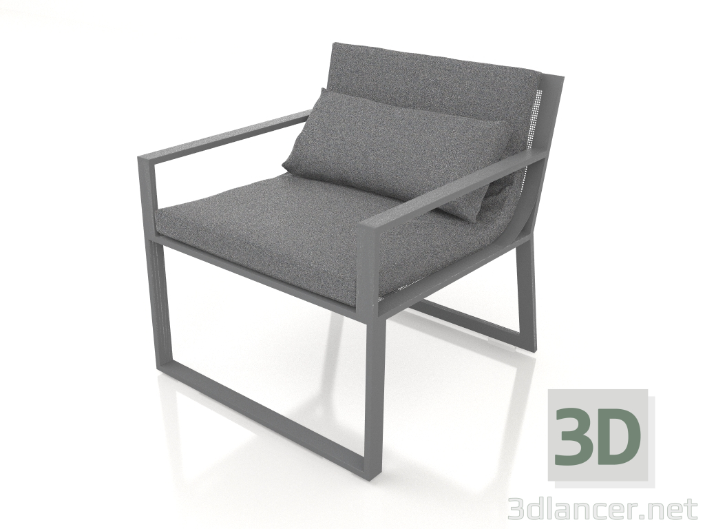 modèle 3D Fauteuil club (Anthracite) - preview