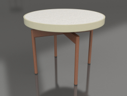 Mesa de centro redonda Ø60 (Oro, DEKTON Sirocco)