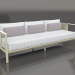 3d model 3-seater sofa (Gold) - preview