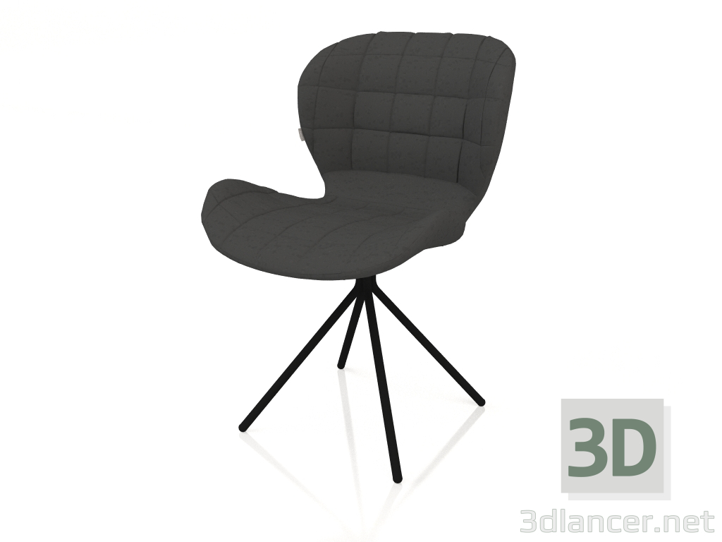 3d model Silla OMG LL (Negro) - vista previa