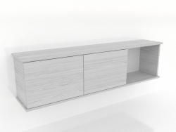 Étagère suspendue SHELF 7 (avec 1 section ouverte à droite) 1400 mm (blanc RAL 9010)