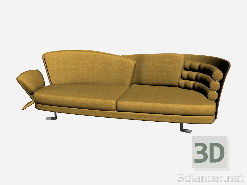 3d model Sofá regencia 2 - vista previa