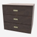 3d model 3 drawer pedestal Olimpo - preview