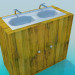 modèle 3D lavabo double - preview