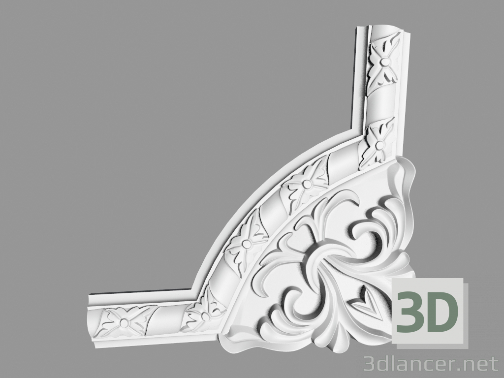 Modelo 3d Ângulo decorativo (MDU45) - preview