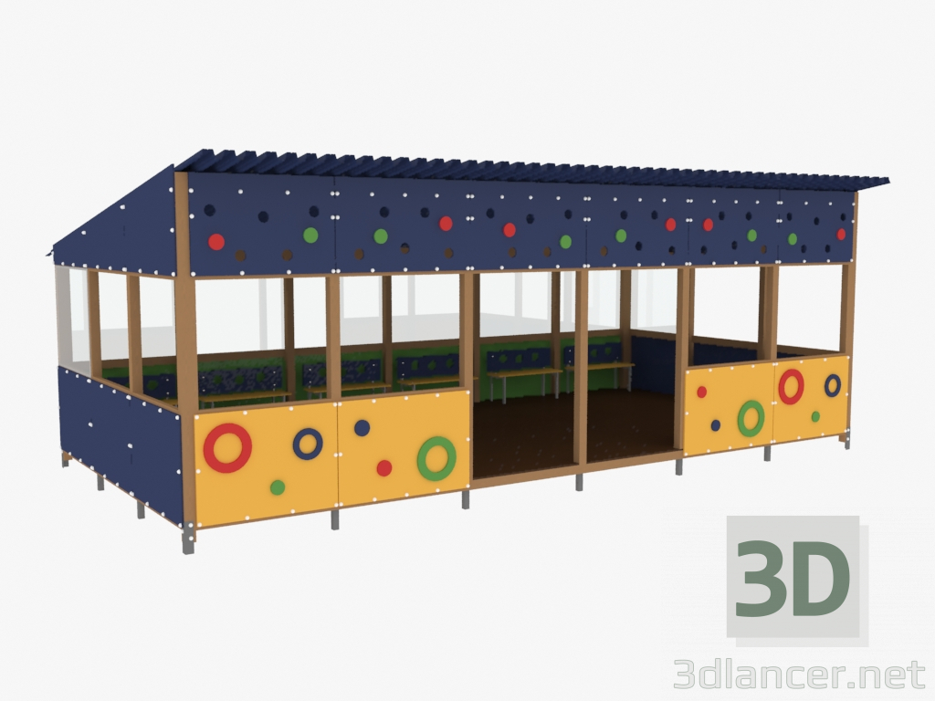 3d model Pabellón de la Sombra (4046) - vista previa