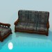 3d model Armchair and Sofa - preview