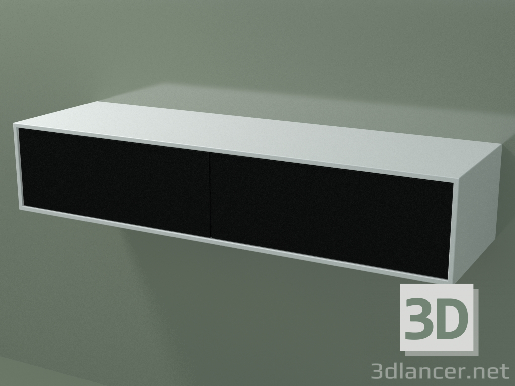 3d model Caja doble (8AUEAA02, Glacier White C01, HPL P06, L 120, P 36, H 24 cm) - vista previa