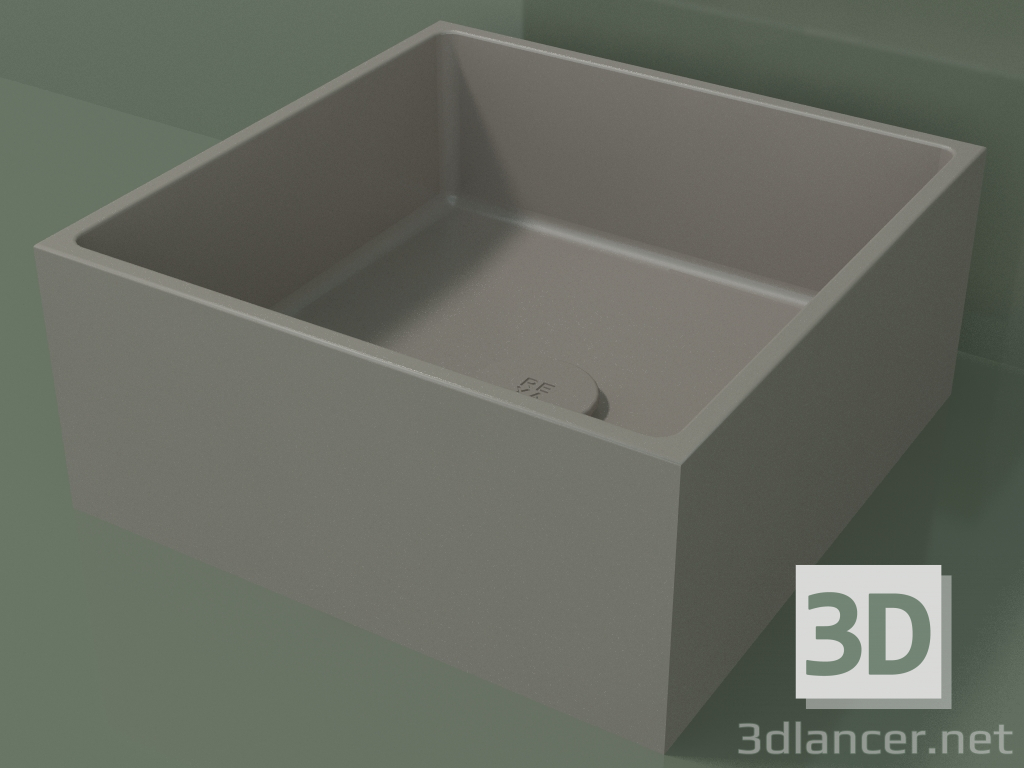 modello 3D Lavabo da appoggio (01UN11101, Clay C37, L 36, P 36, H 16 cm) - anteprima