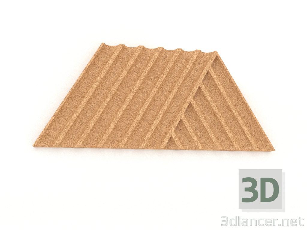 3d модель 3D настенная панель WEAVE (естественная) – превью