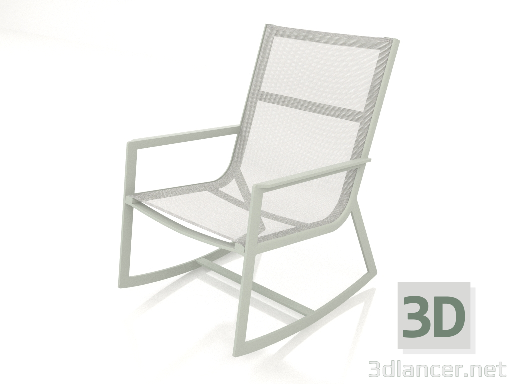 modèle 3D Chaise berçante (Gris ciment) - preview