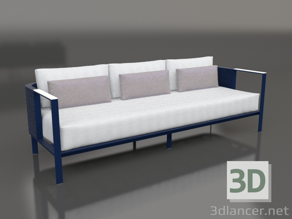 3D Modell 3-Sitzer-Sofa (Nachtblau) - Vorschau