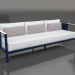 3d model 3-seater sofa (Night blue) - preview