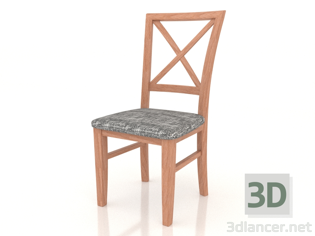 Modelo 3d Cadeira Malta (faia natural) - preview