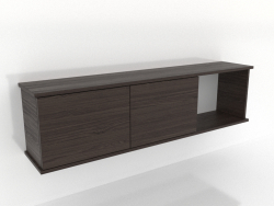 RAF 7 askılı raf (sağda 1 açık bölmeli) 1400 mm (dişbudak ceviz)