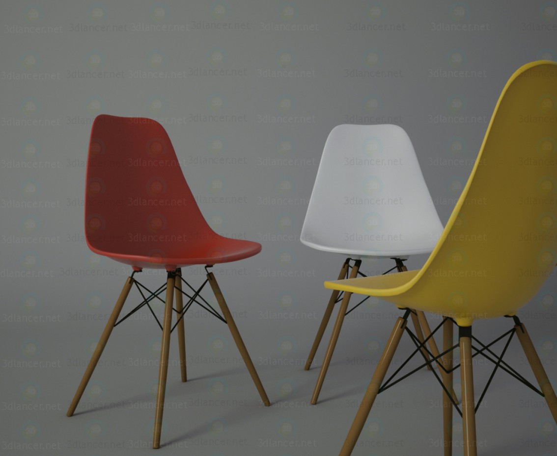 3D Eames koltuğu modeli satın - render