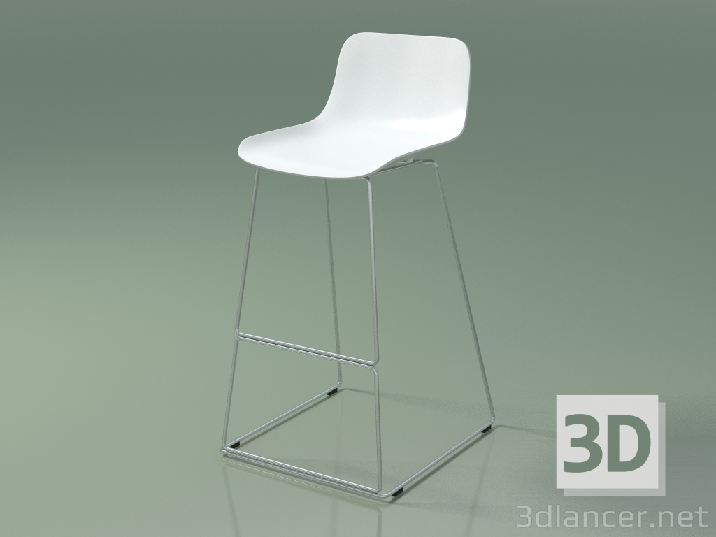 3d model Silla de bar Petal (110133, blanco) - vista previa