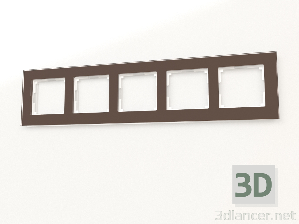 Modelo 3d Moldura para 5 postes Favorit (mocha, vidro) - preview