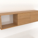 3D Modell Hängeregal SHELF 7 (mit 1 offenen Fach links) 1400 mm (Eiche natur) - Vorschau