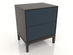 Comodino FARGO 2 cassetti con frontali fresati (cobalto scuro, rovere wengé, opzione 3)
