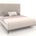 modèle 3D Lit à tête de lit haute non capitonnée Italia - preview