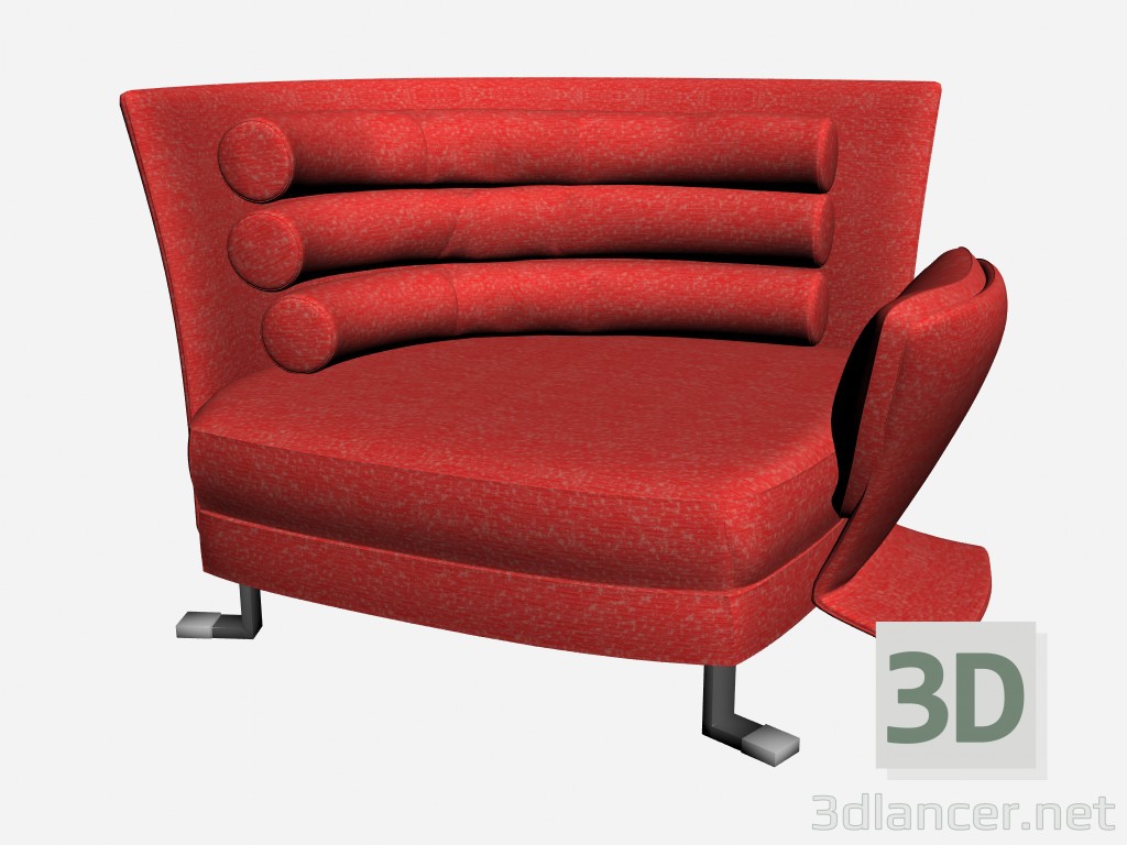 modello 3D Poltrona reggenza 2 - anteprima