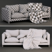 3d Sofa Molteni & C reverse and coffee table with decor model buy - render