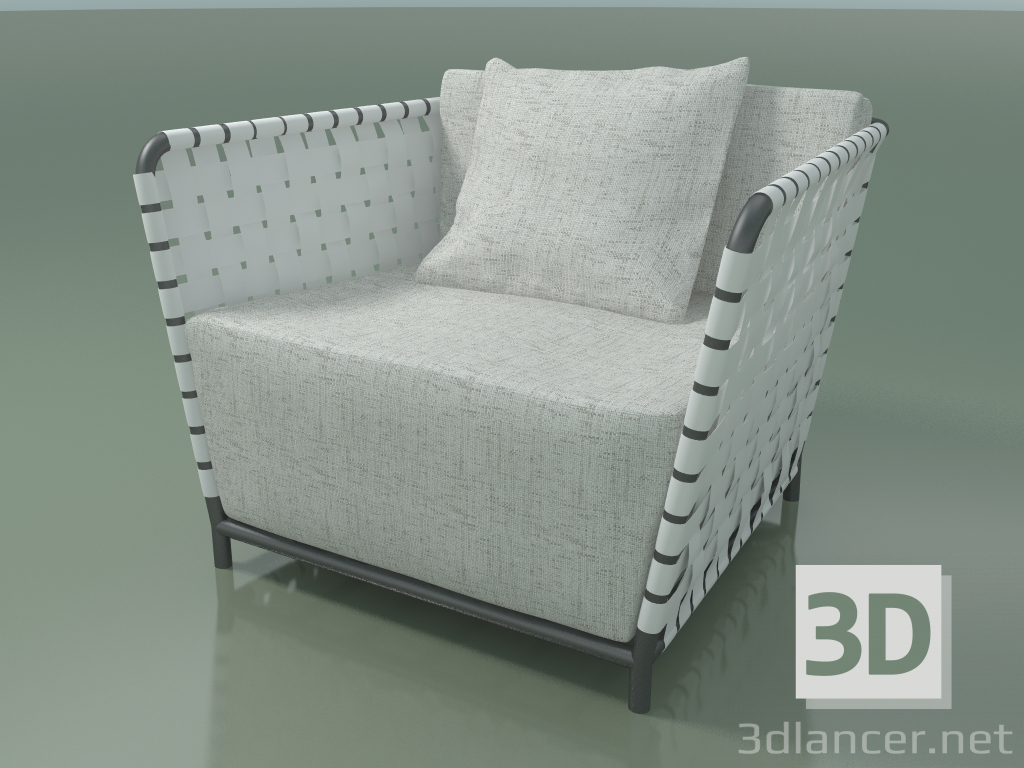 modèle 3D Fauteuil d'extérieur InOut (801, aluminium laqué gris) - preview