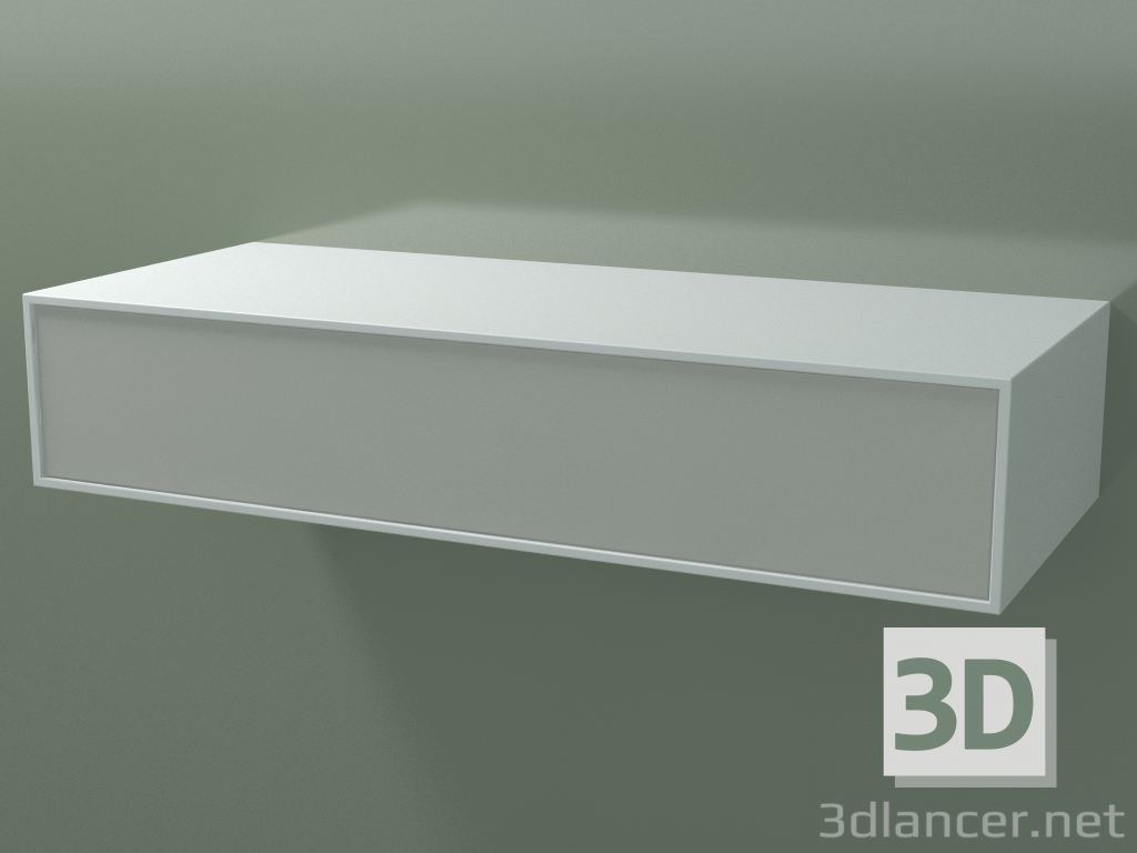 modello 3D Scatola (8AUEAB01, Glacier White C01, HPL P02, L 120, P 50, H 24 cm) - anteprima