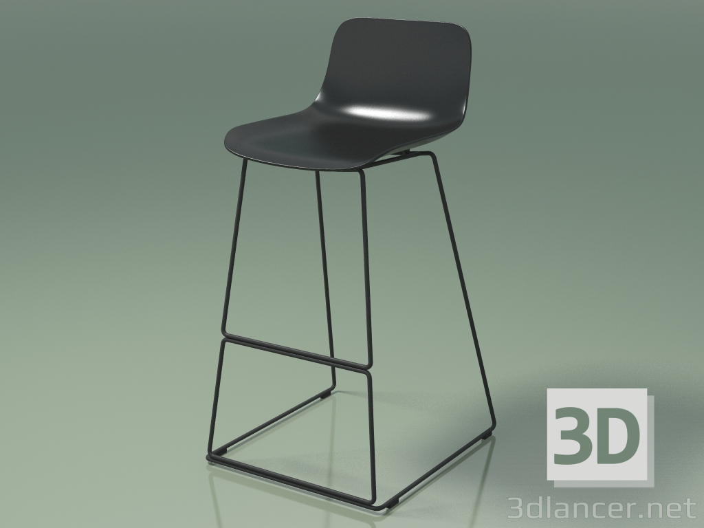 3d model Silla de bar Petal (111545, negro) - vista previa