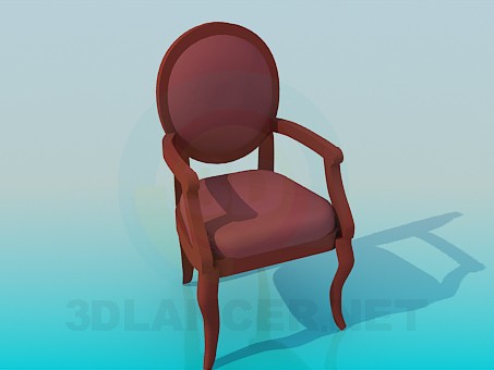 modèle 3D Chaise avec accoudoirs - preview