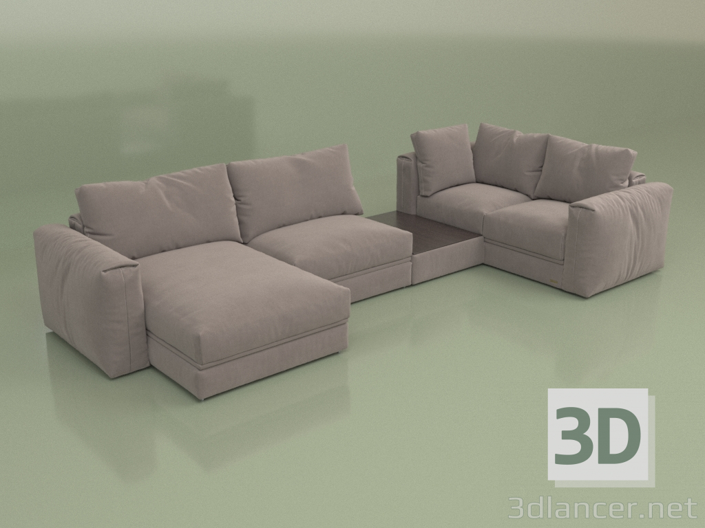 3D Modell Modulares Sofa Dallas - Vorschau