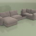 3D Modell Modulares Sofa Dallas - Vorschau