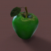 3d model Green apple - preview