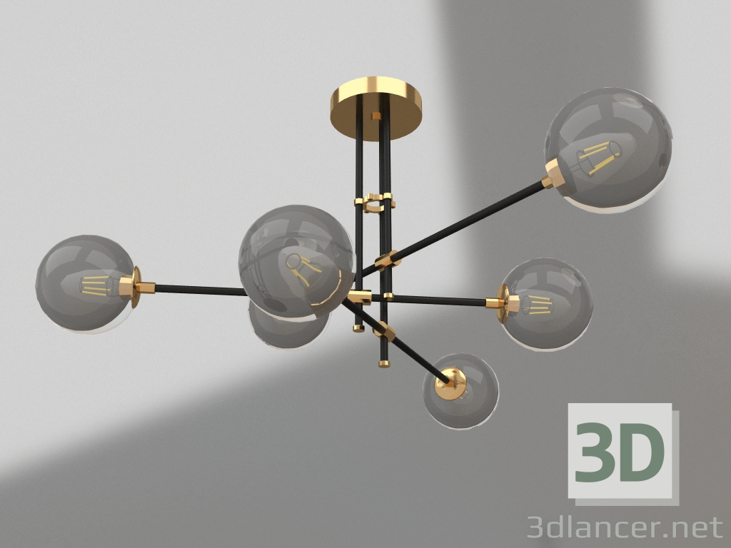 Modelo 3d Lustre Kiara bronze (07604-6) - preview