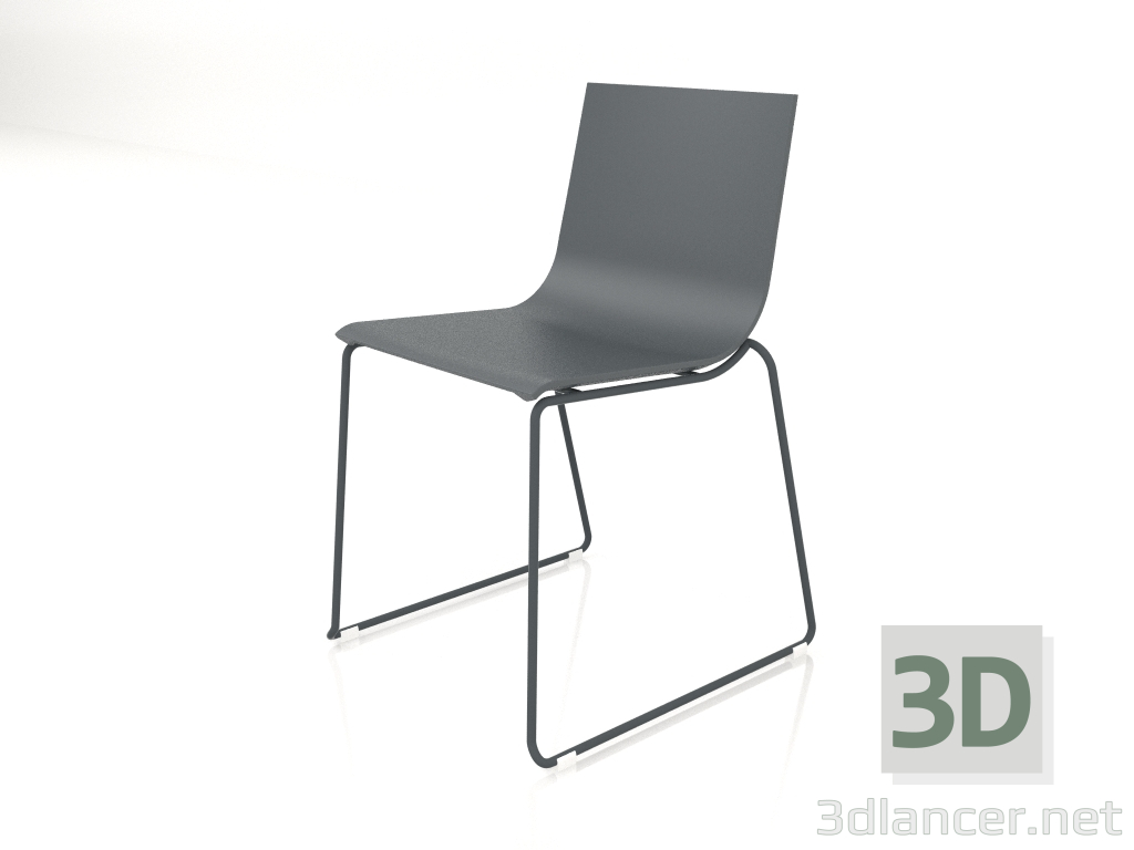 modèle 3D Chaise de salle à manger modèle 1 (Anthracite) - preview