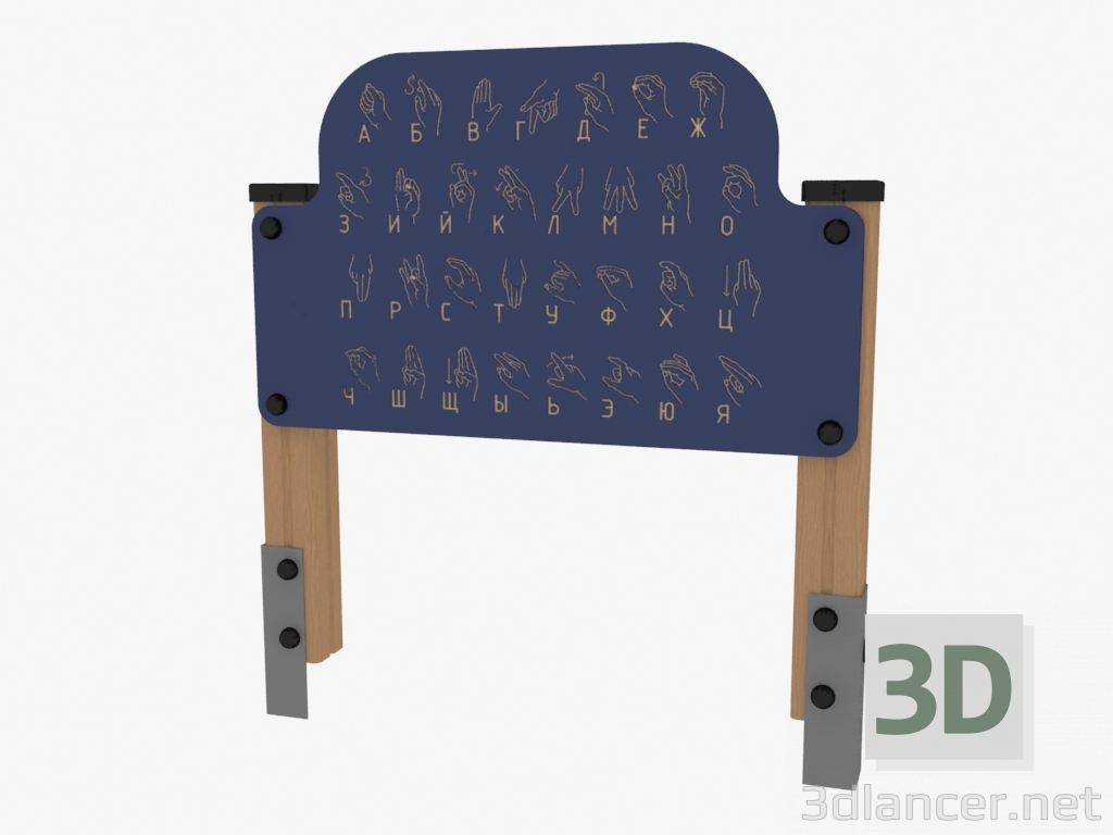 3d model Alfabeto de juegos de gestos (4017) - vista previa