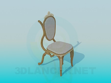 modèle 3D Chaise baroque - preview