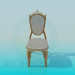 3d model Chair with baroque - preview