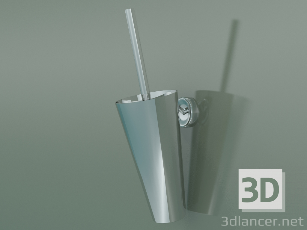 3d model Wall-mounted toilet brush holder (Chrome, 40835000) - preview