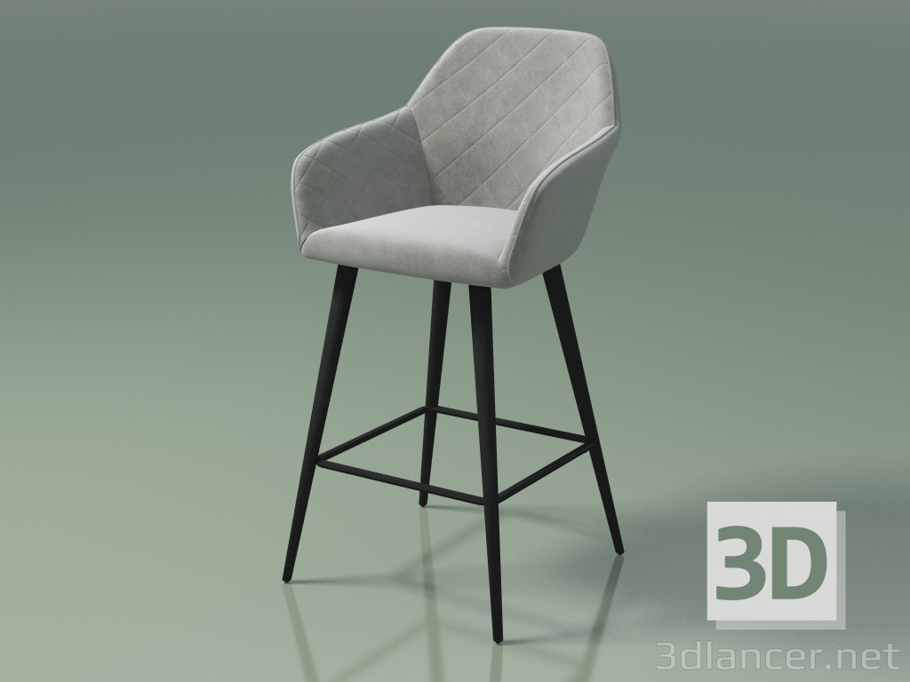 modello 3D Sedia da mezzo bar Antiba (112388, grigio scuro) - anteprima