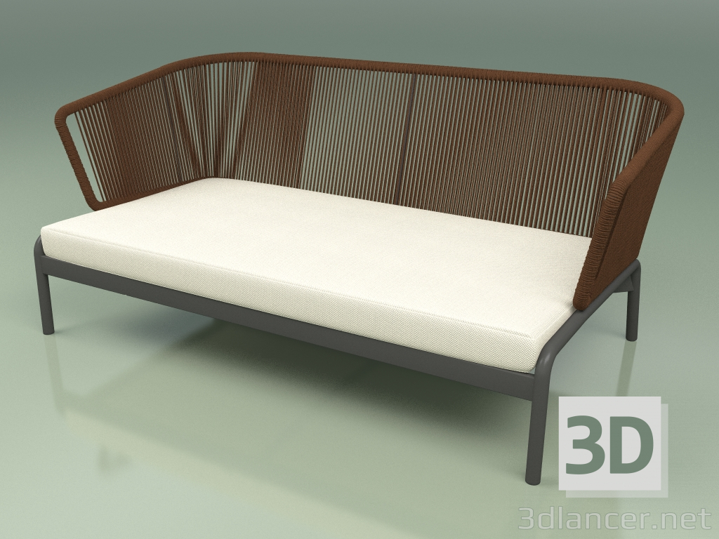 3d model Sofá 002 (Cordón 7mm Marrón) - vista previa