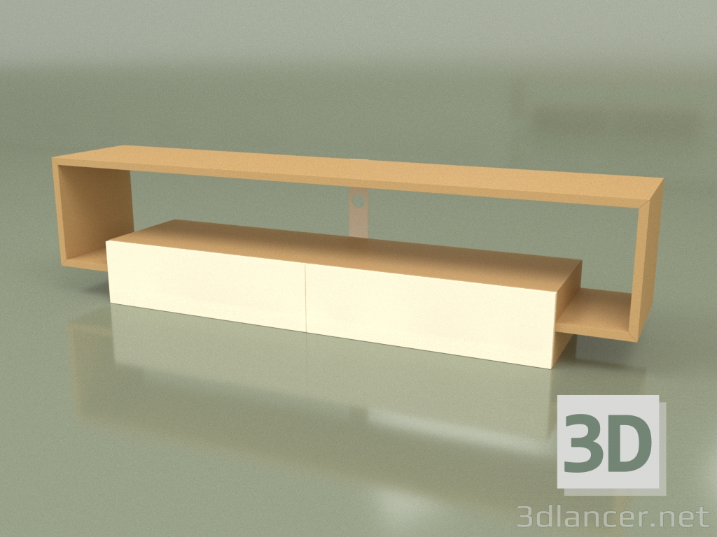 modello 3D Console TV TUBE (2) - anteprima