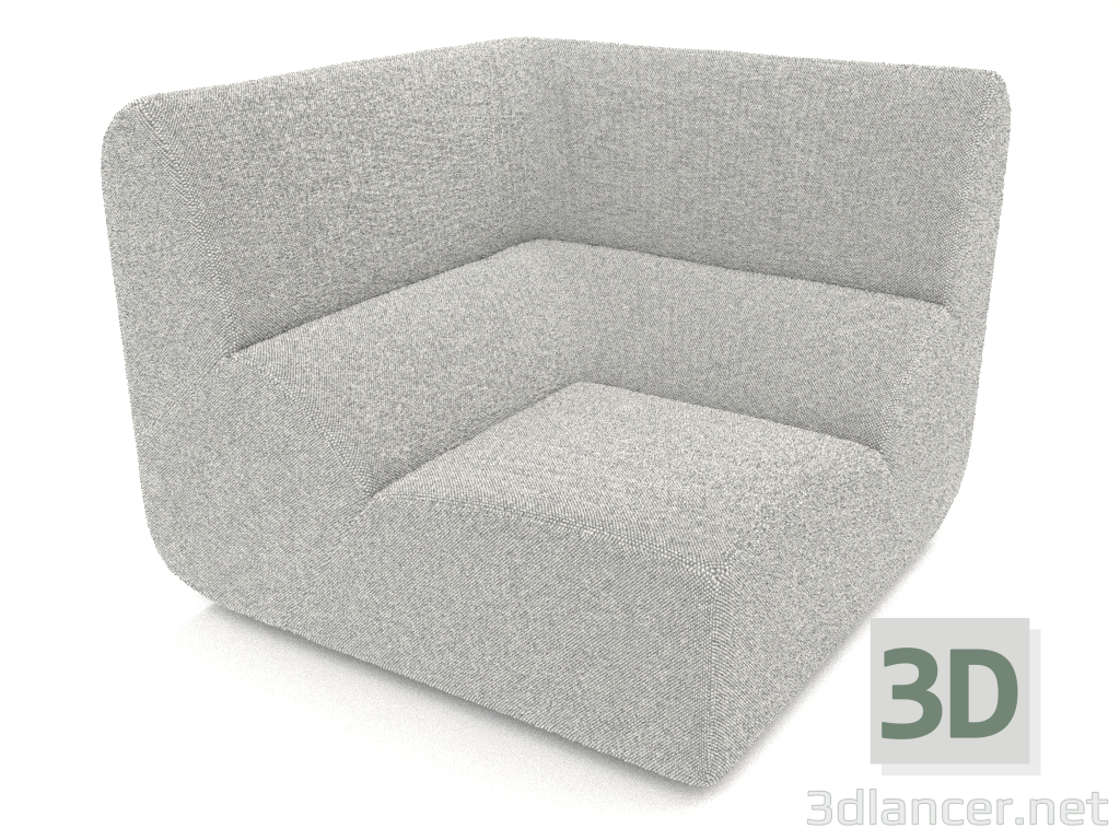 3d model Módulo de sofá (esquina interior, 3 cm) - vista previa