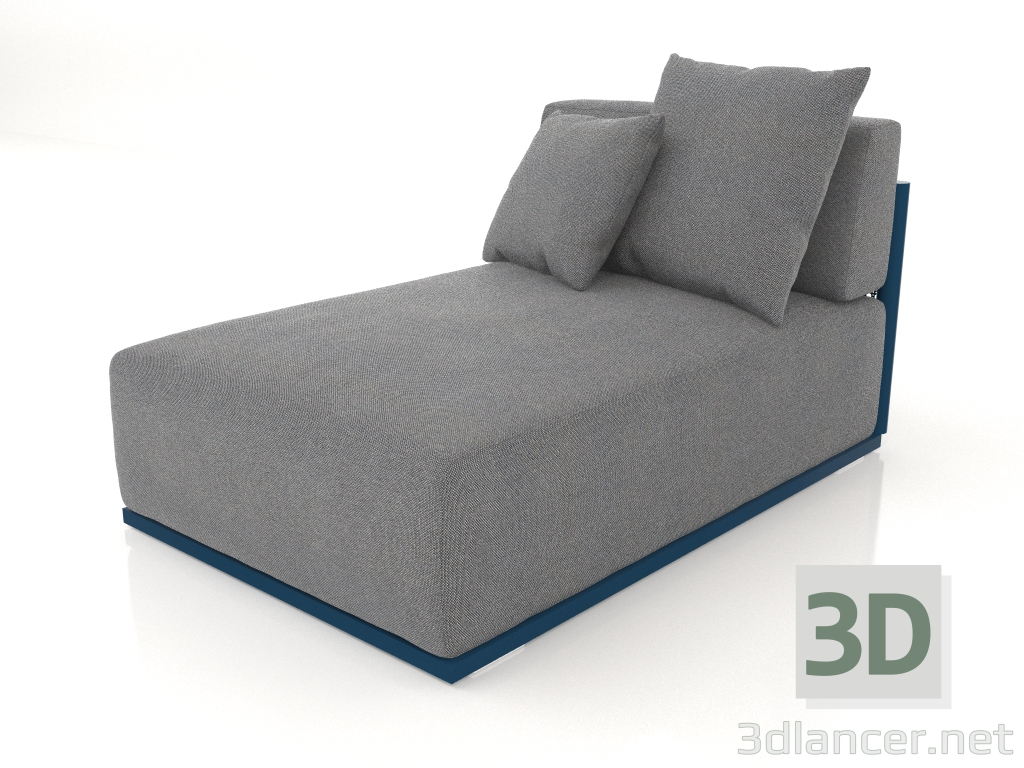 modèle 3D Module canapé section 5 (Gris bleu) - preview